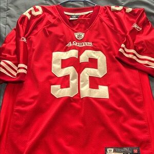 Reebok Red and White 49ers Jersey